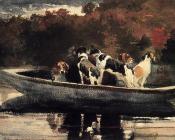 温斯洛 荷默 : Dogs in a Boat
